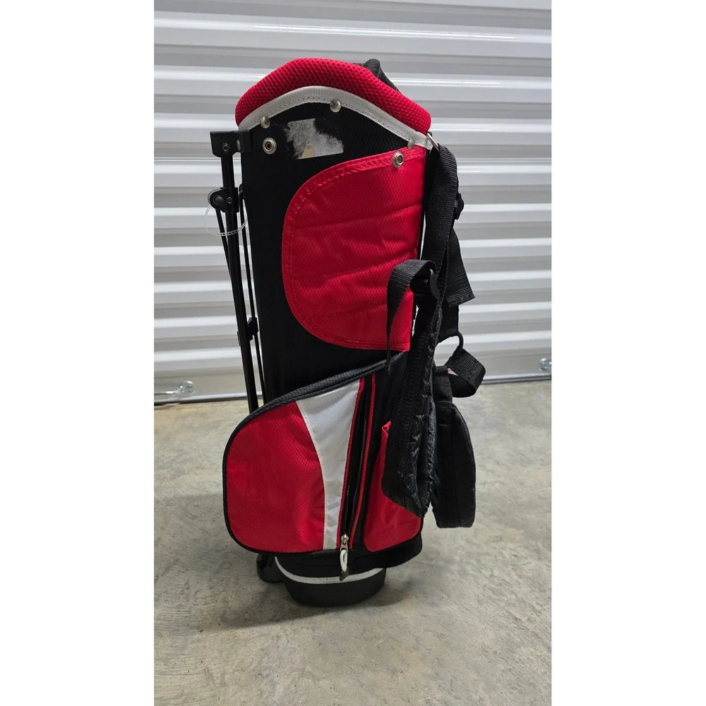 Ray Cook Manta Ray Junior Golf Stand Bag Red‎ Black White 4-Way Divider Kids
